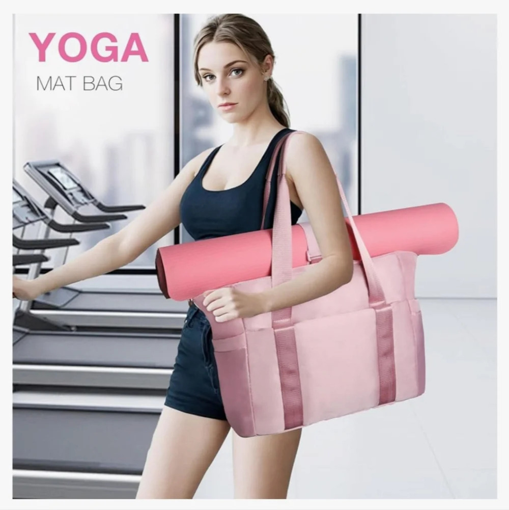 NWT Davvshock Pink Travel Weekender Carry On Tote Bag Duffle‎ Bag Yoga Gym